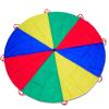 Dulousia Parachute 6.5ft - Gymnastics Parachute with Handles for Children Group Team Cooperative Games,Indoor Outdoor Gym Class Rainbow Parachute Birthday Church VBS Activity Field Days Supplies view 1