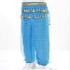 Freebily Kids Girls Belly Dance Harem Pants Tribal Arabic Trousers Yoga Pilates Hippie Dance Bottoms with Hip Scarf Sky Blue 5-7 Years view 3