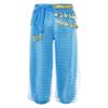 Freebily Kids Girls Belly Dance Harem Pants Tribal Arabic Trousers Yoga Pilates Hippie Dance Bottoms with Hip Scarf Sky Blue 5-7 Years view 4