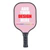 Custom Pickleballs Paddles Pickle Ball Paddle Ribbed Non-Slip Cushion Grip Single Racket with Your Own Design Pink view 1