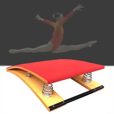 Gymnastics Springboard,Vault Gymnastics Springboard With 2 Springs For School Training & Games,Gymnastics Equipment(Size:2 springs/80cm/31.49in,Color:Red)