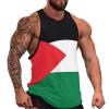 Palestine Flag Mens Tank Tops Summer Sleeveless T-Shirt Casual Funny Gym Workout Tank Top L view 1