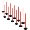 ASENVER Orange Soccer Agility Poles Set Detachable Sports Trainning Speed Pole Slalom Poles with Rubber Base Sport Traning Equipment (3.3 FT, Pack of 12) view 3