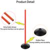 ASENVER Orange Soccer Agility Poles Set Detachable Sports Trainning Speed Pole Slalom Poles with Rubber Base Sport Traning Equipment (3.3 FT, Pack of 12) view 4