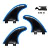 AQUBONA Surfboard Fins Twin Tab Thruster Fins Set (G5 Style) Plastic Fins with Screws Wax Comb Fin Key for Surfboard Longboard Shortboard Funboard view 1
