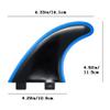 AQUBONA Surfboard Fins Twin Tab Thruster Fins Set (G5 Style) Plastic Fins with Screws Wax Comb Fin Key for Surfboard Longboard Shortboard Funboard view 3