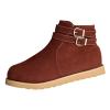 Ctreela Retro Winter Flats Snow Booties Vintage Flat Pull-On Ankle Boots Combat Boot Outdoor Shoes Fashion Round Toe Boots view 1