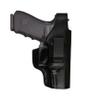 Leather OWB & IWB Holster Fits Glock 17 19 21 23 26 27 29 30 42 43 43X, Premium Leather, Concealed Carry Gun Holster, Clips, Thumb Break (Black, Glock 19) view 1