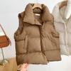 Dressnu Gilets Sleeveless cotton vest female collar undershirt jacket Black M view 3