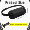 Cozypower 2 Pcs Football Hand Warmers Pouch Hand Muff Sports Pouch with Zipped Pocket and Adjustable Waist Strap Youth Kids Size Sports Warmer for Football, Baseball(Black) view 2