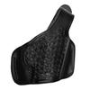 Leather Pancake Holster Fits Glock 17 19 21 23 26 27 29 30 42 43 43X, Premium Leather, Thumb Break, Basket Weave, Handmade (Black, Glock 19) view 3