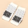 Knitted Arm Warmers Gloves Winter Snowflake Fingerless Gloves for Women Thumb Hole Gloves Mittens for Women (White, One Size) view 3