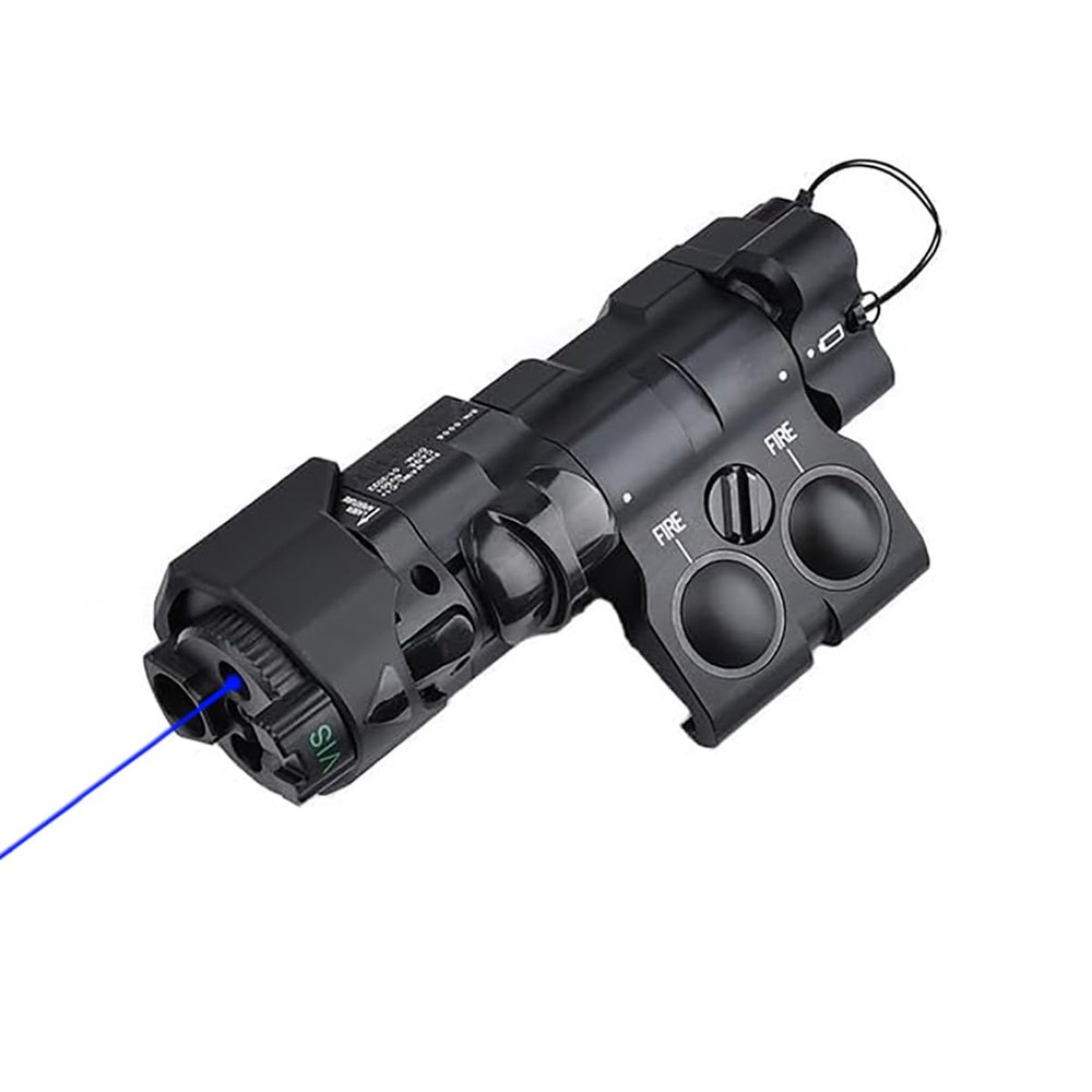 Metal ML C+ Box Red/Green/Blue Laser Sightswith IR Laser + IR Fill Light + Strobe/Momentary/Constant Modes Whitelight LED 220 Lumens Flashlightfor 20mm Rail (Blue BK)