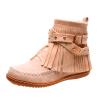 Ctreela Vintage Western Fringe Flats Comfy Winter Flat Boots Retro Ankle Length Cowboy Cowgirl Boot Shoes Loafers for Women view 1
