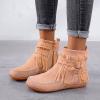 Ctreela Vintage Western Fringe Flats Comfy Winter Flat Boots Retro Ankle Length Cowboy Cowgirl Boot Shoes Loafers for Women view 2