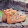 Ctreela Vintage Western Fringe Flats Comfy Winter Flat Boots Retro Ankle Length Cowboy Cowgirl Boot Shoes Loafers for Women view 4