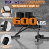 Weight Bench, Muti-functional Strength Training Bench for Full Body Workout Home Gym, Adjustable Sit up Beach, Upright Incline Flat Exercise Bench with Preacher Pad view 3