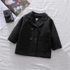 POLG Toddler Baby Girls Classic Jacket Wool Blend Coat Kids Winter Double Breasted Trench Coat Outwear (R-Black, 2 Years) view 4