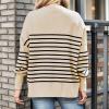 Jielayou Oversized Sweater for Women Trendy Crewneck Batwing Long Sleeve Fall Sweater Plus Size Ribbed Knit Side Slit Pullover Sweaters Casual Droup Shoulder Jumper Tops view 4