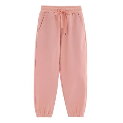 ACESTAR Kids Unisex Plain Sweatpants Cotton Drawstring Casual Pull-on Jogger Pants for Boys or Girls (Pink,120/5-6Years)