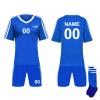 TopTie Custom Soccer Jersey, Shoulder Striped Soccer Shirts, with Jersey, Shorts and Socks-Royal Blue-L view 1