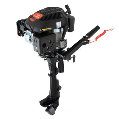 6HP Outboard Motor, 4 Stroke Marine Engine 140CC Heavy Towing Motor For Fishing Boat With Air Cooling, Aquaculture & Outdoor Adventure