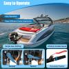 6HP Outboard Motor, 4 Stroke Marine Engine 140CC Heavy Towing Motor For Fishing Boat With Air Cooling, Aquaculture & Outdoor Adventure view 3