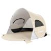 Wolfwise Pop up Beach Tent Sun Shelter with UPF50+ UV Protection, Instant Easy Setup Popup Beach Shade Canopy for 3 Person, Portable & Foldable with Carring Bag, 87 5747 in, Beige view 1