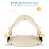 Wolfwise Pop up Beach Tent Sun Shelter with UPF50+ UV Protection, Instant Easy Setup Popup Beach Shade Canopy for 3 Person, Portable & Foldable with Carring Bag, 87 5747 in, Beige view 4