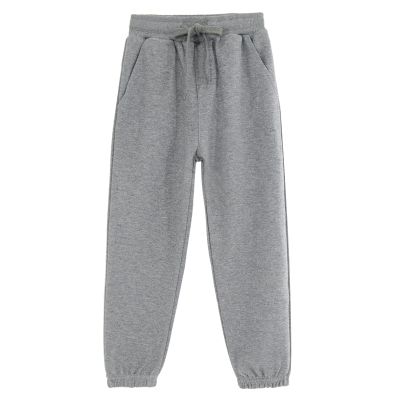 ACESTAR Kids Unisex Plain Sweatpants Cotton Drawstring Casual Pull-on Jogger Pants for Boys or Girls (Grey,130/7-8Years)