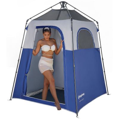 KingCamp Instant Shower Tent, Portable Superior Stable Privacy Shelter, Large Room Outdoor Toilet Tent with Floor for Beach, Camping & Hiking, Setup in Under 60s