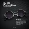 KALIYADI Round Polarized Sunglasses for Men Women Retro Metal Hippie Circle Style Sun Glasses UV Protection (2 Pack) 47mm view 4