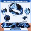 Ceenna 18 Pieces Kids Sports Sweatbands for Boys Girls Athletic Headband Wicking Elastic Breathable for Child (Novel Style) view 2