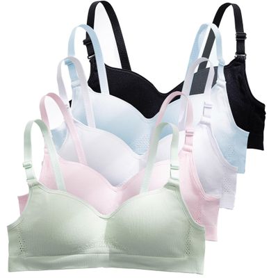 Happy Cherry Girls Training Bras Starter Bras Teens Sports Bra Adjustable for Big Kids 16-18 Years