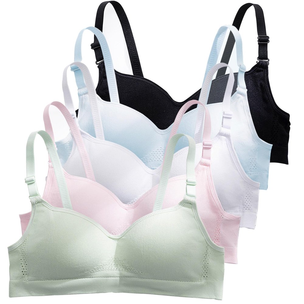 Happy Cherry Girls Training Bras Starter Bras Teens Sports Bra Adjustable for Big Kids 16-18 Years