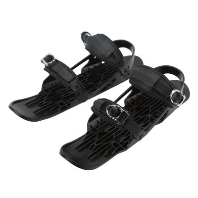 Pico Short Ski Skates, Portable Snow Ski Shoes, Short Snowskates Snowboard Ski Boots for Winter Skiing Beginners, Fit Into Backpack