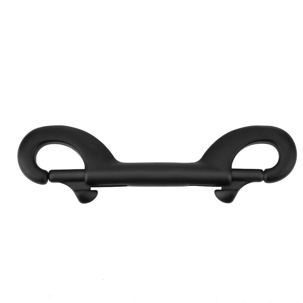 QANYEGN Diving Clamp, Diving Double Head Hook, Metal Diving Hook for BCD Weight Belts or Other Diving Equipment (100mm-black)