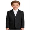 JEYPINMI Boys Blazer Kids Long Sleeve Button Down Suit Jacket Wedding Party Dress Coat Uniform Outerwear Black 10 Years view 3