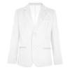 JEYPINMI Boys Blazer Kids Long Sleeve Button Down Suit Jacket Wedding Party Dress Coat Uniform Outerwear White 6 Years view 1