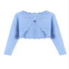Arshiner Girls Cardigan Sweaters Shrug Crewneck Button Front Outerwear Clear Blue for 7-8 Years view 1