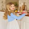 Arshiner Girls Cardigan Sweaters Shrug Crewneck Button Front Outerwear Clear Blue for 7-8 Years view 3