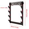 FOXSMZZ Sword Holder Wall Mount Velvet Padded Samurai Sword Stand Display Katana Wakizashi Tanto Wall Hanger Sword Rack (4-Tier) view 2