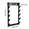 FOXSMZZ Sword Holder Wall Mount Velvet Padded Samurai Sword Stand Display Katana Wakizashi Tanto Wall Hanger Sword Rack (5-Tier) view 2