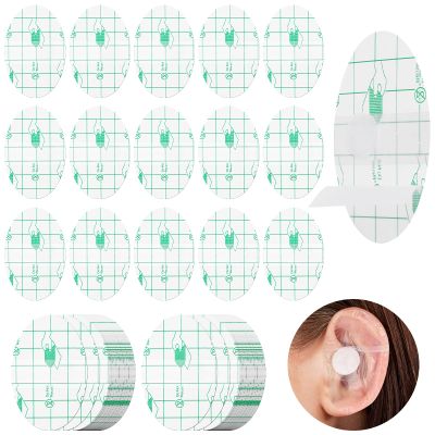 60 Ear Covers - Waterproof Stickers for Swimming, Snorkeling and More with Cotton Ear Plugs