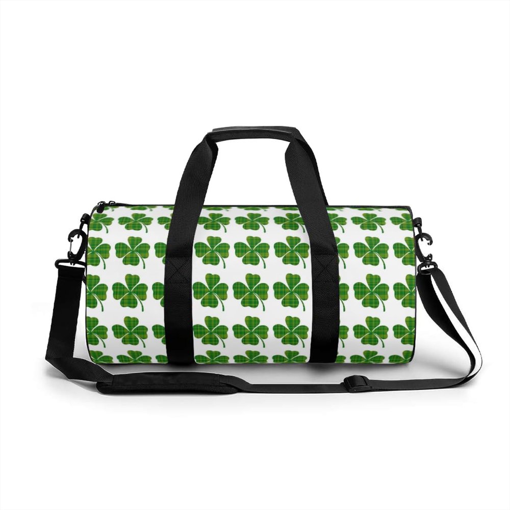 Clover pattern Fitness Bag Sports Bag Men's Outdoor Sports Bag Women's Fitness Sports Bag Suitable for sports fitness, swimming, yoga, travel