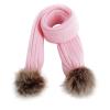 HGps8w Women Girls Knitted Scarf with Cute Pompom, Winter Warm Chunky Knit Scarf for Kids view 1