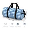 Blue checkered Fitness Bag Sports Bag Men's Outdoor Sports Bag Women's Fitness Sports Bag Suitable for sports fitness, swimming, yoga, travel view 2