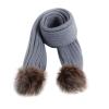 HGps8w Women Girls Knitted Scarf with Cute Pompom, Winter Warm Chunky Knit Scarf for Kids view 1