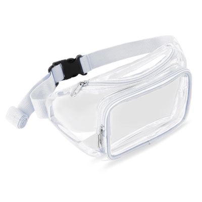 Outdoor Fitness Running Waist Pack, Travel Transparent Storage white