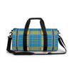 Fitness Bag Yellow and blue checkered Sports Bag Men's Outdoor Sports Bag Women's Fitness Sports Bag Suitable for sports fitness, swimming, yoga, travel view 1